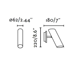 Applique Camera Da Letto-Selezionato da Mazzolaluce Applique bianca orientabile per comodino testata camera da letto moderna
