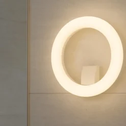 Applique Da Bagno-Selezionato da Mazzolaluce Applique bianca per bagno moderno rotonda led 20w 4000k