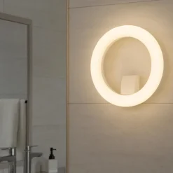 Applique Da Bagno-Selezionato da Mazzolaluce Applique bianca per bagno moderno rotonda led 20w 4000k