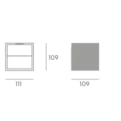Applique Da Esterno-Selezionato da Mazzolaluce Applique bianca per esterni cubo bianco moderno led 9w 4000k