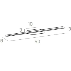 Applique Da Bagno-Top Light Applique bianca per specchio da bagno led 6w 4000k