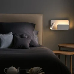 Applique Camera Da Letto-Selezionato da Mazzolaluce Applique bianca per testata camera da letto sinistro multifunzione luce da lettura