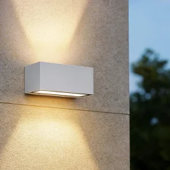 Applique Da Esterno-Selezionato da Mazzolaluce Applique bianca rettangolare per esterni led 36w 4000k ip65