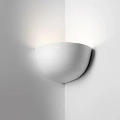 Applique Da Parete-Selezionato da Mazzolaluce Applique bianco angolare da parete in gesso