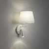 Applique Camera Da Letto-Selezionato da Mazzolaluce Applique bianco con interruttori doppia luce per comodini camera da letto