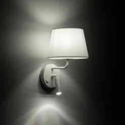 Applique Camera Da Letto-Selezionato da Mazzolaluce Applique bianco con interruttori doppia luce per comodini camera da letto