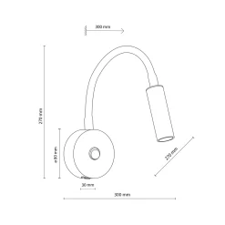 Applique Camera Da Letto-Selezionato da Mazzolaluce Applique bianco con presa usb interruttore braccio orientabile per comodini camera da letto