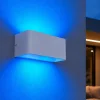 Applique Da Esterno-Eglo Applique bianco da esterno led rgb da 2700k a 6500k controllo da remoto app ip55 sania-z