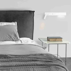 Applique Camera Da Letto-Selezionato da Mazzolaluce Applique bianco destro multifunzione per comodino