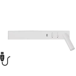Applique Camera Da Letto-Selezionato da Mazzolaluce Applique bianco destro multifunzione per comodino