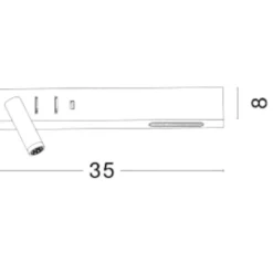 Applique Camera Da Letto-Selezionato da Mazzolaluce Applique bianco destro multifunzione per comodino