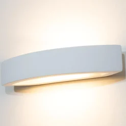 Applique Da Parete-Selezionato da Mazzolaluce Applique bianco di gesso ceramica moderna verniciabile