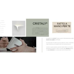 Applique Da Parete-Selezionato da Mazzolaluce Applique bianco di gesso led cristaly da incasso 9w 3000k