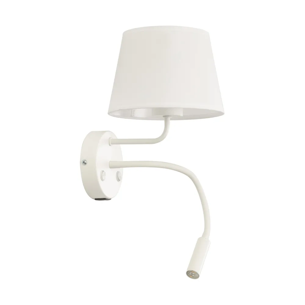 Applique Camera Da Letto-Selezionato da Mazzolaluce Applique bianco doppia luce presa usb per comodino camera da letto moderna