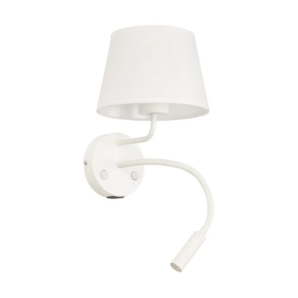 Applique Camera Da Letto-Selezionato da Mazzolaluce Applique bianco doppia luce presa usb per comodino camera da letto moderna