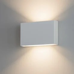 Applique Da Parete-Linea Light Applique bianco led 19w 3000k bi emissione box w2