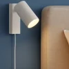 Applique Camera Da Letto-Selezionato da Mazzolaluce Applique bianco luce orientabile con spina e interruttore per comodino