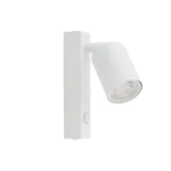 Applique Camera Da Letto-Selezionato da Mazzolaluce Applique bianco orientabile con interruttore per comodino camera da letto