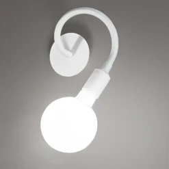 Applique Camera Da Letto-Perenz Illuminazione Applique bianco orientabile per comodino da letto perenz bulbo