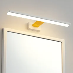 Applique Da Bagno-Selezionato da Mazzolaluce Applique bianco oro per specchio bagno 14w 4000k fp