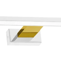 Applique Da Bagno-Selezionato da Mazzolaluce Applique bianco oro per specchio bagno 14w 4000k fp
