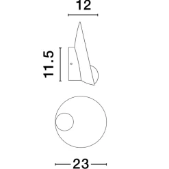 Applique Camera Da Letto-Selezionato da Mazzolaluce Applique bianco per camera da letto design moderna