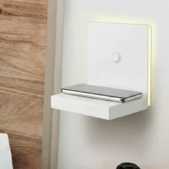Applique Camera Da Letto-Selezionato da Mazzolaluce Applique bianco per camera da letto da comodino ricarica wireless