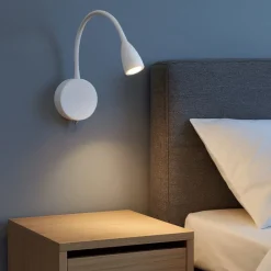 Applique Camera Da Letto-Selezionato da Mazzolaluce Applique bianco per comodino camera da letto 3w 3000k orientabile con interruttore