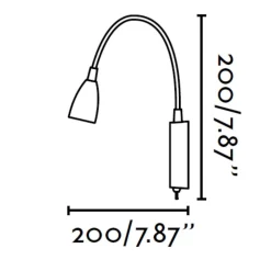 Applique Camera Da Letto-Selezionato da Mazzolaluce Applique bianco per comodino camera da letto 3w 3000k orientabile con interruttore