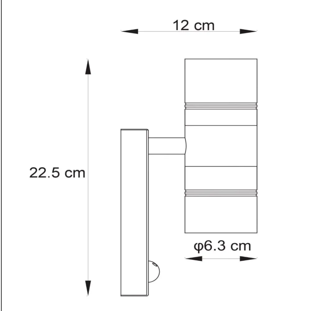 Applique Da Esterno-Selezionato da Mazzolaluce Applique biemissione per esterno con sensore movimento crepuscolare