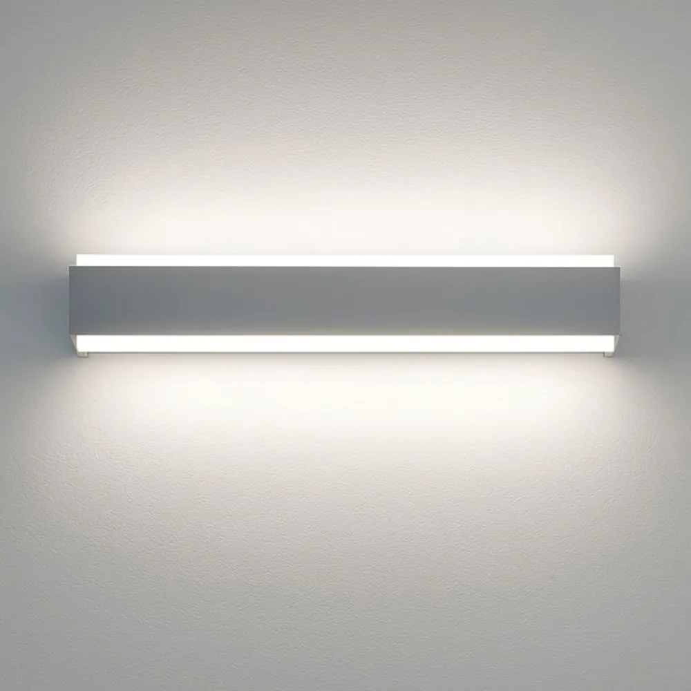 Applique Da Parete-Top Light Applique bios grigia da parete led 18w rettangolare