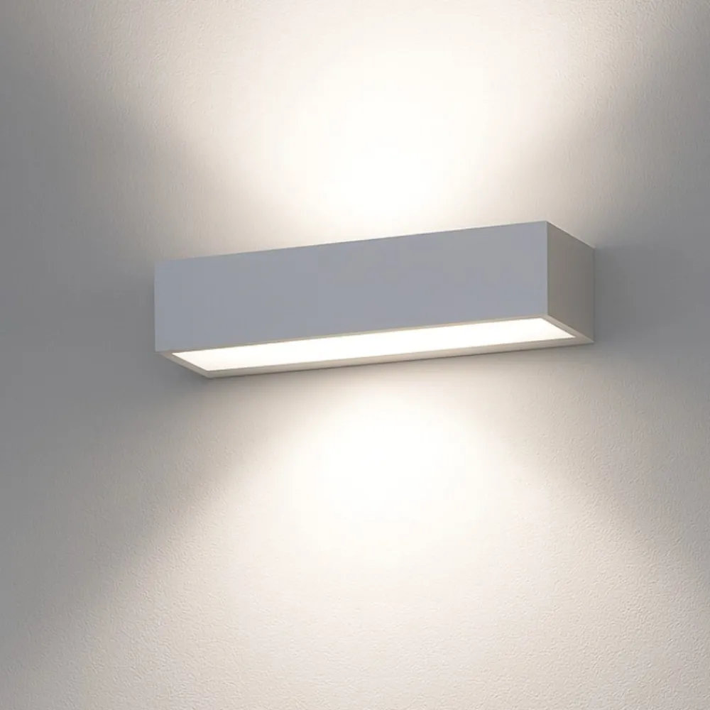 Applique Da Parete-Top Light Applique bios argento rettangolare led 3000k 4000k