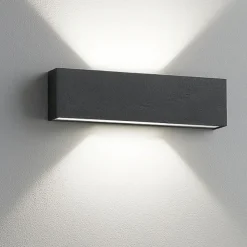 Applique Da Parete-Linea Light Applique box w2 bi emissione led 19w 2700k cemento