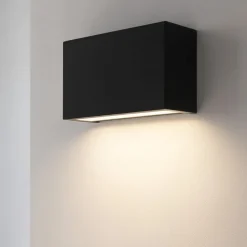 Applique Da Parete-Linea Light Applique box w1 nero mono emissione led 6w 4000k moderna