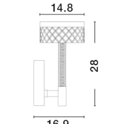Applique Camera Da Letto-Selezionato da Mazzolaluce Applique camera da letto contemporanea led 8w 3000k
