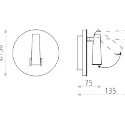 Applique Camera Da Letto-Selezionato da Mazzolaluce Applique camera da letto led 3000k nickel da lettura