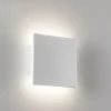 Applique Da Parete-Selezionato da Mazzolaluce Applique ceramica gesso led 18w quadrato 2700k bianca