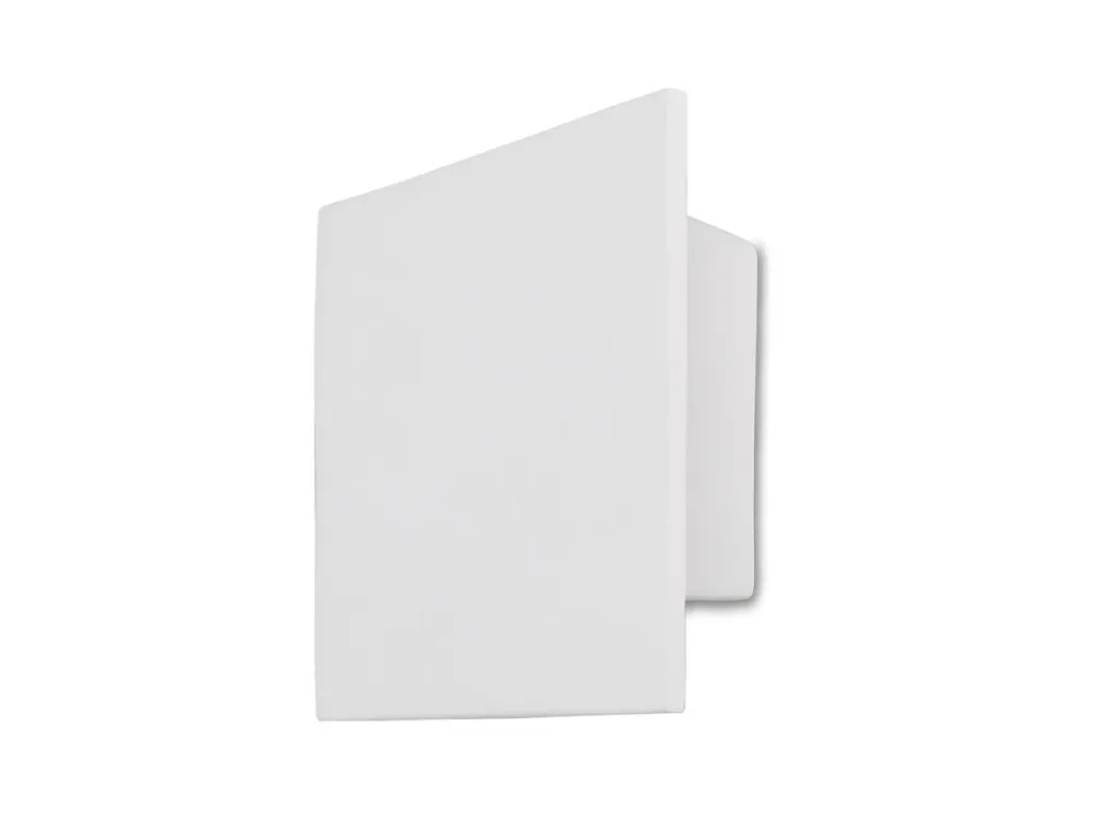 Applique Da Parete-Selezionato da Mazzolaluce Applique ceramica gesso led 18w quadrato 2700k bianca