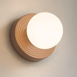 Applique Da Parete-Perenz Illuminazione Applique ceramica tortora lucido moderna ceramic