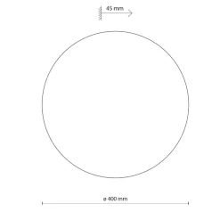 Applique Da Parete-Selezionato da Mazzolaluce Applique cerchio bianco 40cm lampada disco da parete