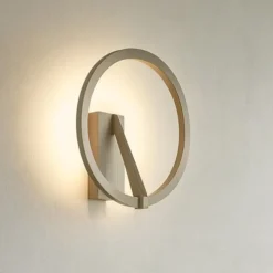 Applique Da Parete-Selezionato da Mazzolaluce Applique cerchio nickel design moderna led 10w 2700k-3000k-4000k