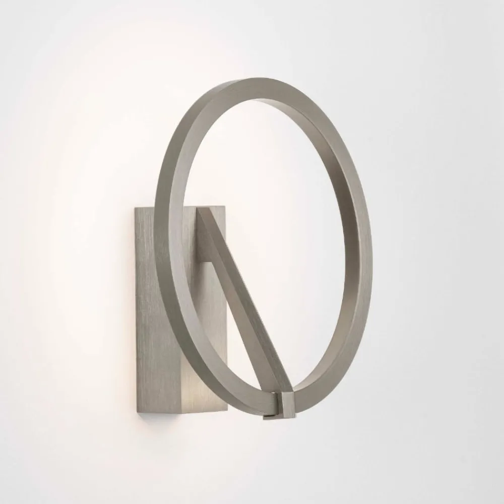 Applique Da Parete-Selezionato da Mazzolaluce Applique cerchio nickel design moderna led 10w 2700k-3000k-4000k