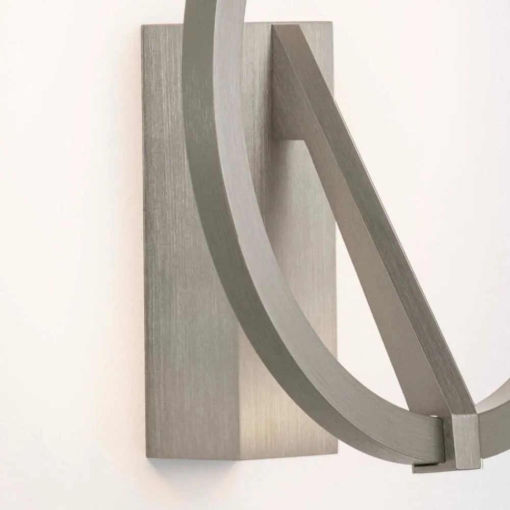 Applique Da Parete-Selezionato da Mazzolaluce Applique cerchio nickel design moderna led 10w 2700k-3000k-4000k