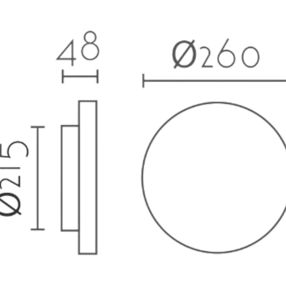 Applique Da Parete-Selezionato da Mazzolaluce Applique cerchio rotondo gesso bianco led 10w 3000k