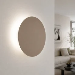Applique Da Parete-Selezionato da Mazzolaluce Applique cerchio sabbia 20 cm rotondo moderno luce indiretta
