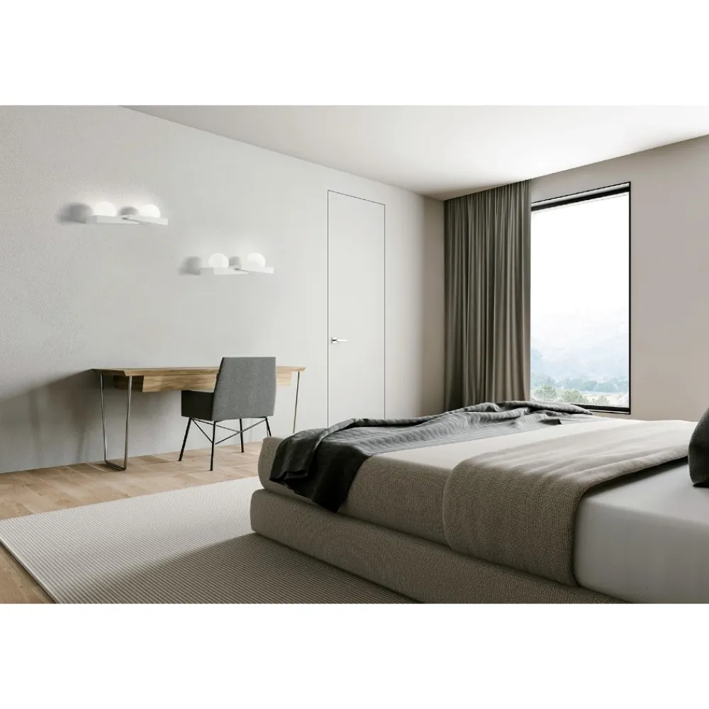 Applique Da Parete-Sforzin Illuminazione Applique cicladi sforzin in gesso bianco design moderna