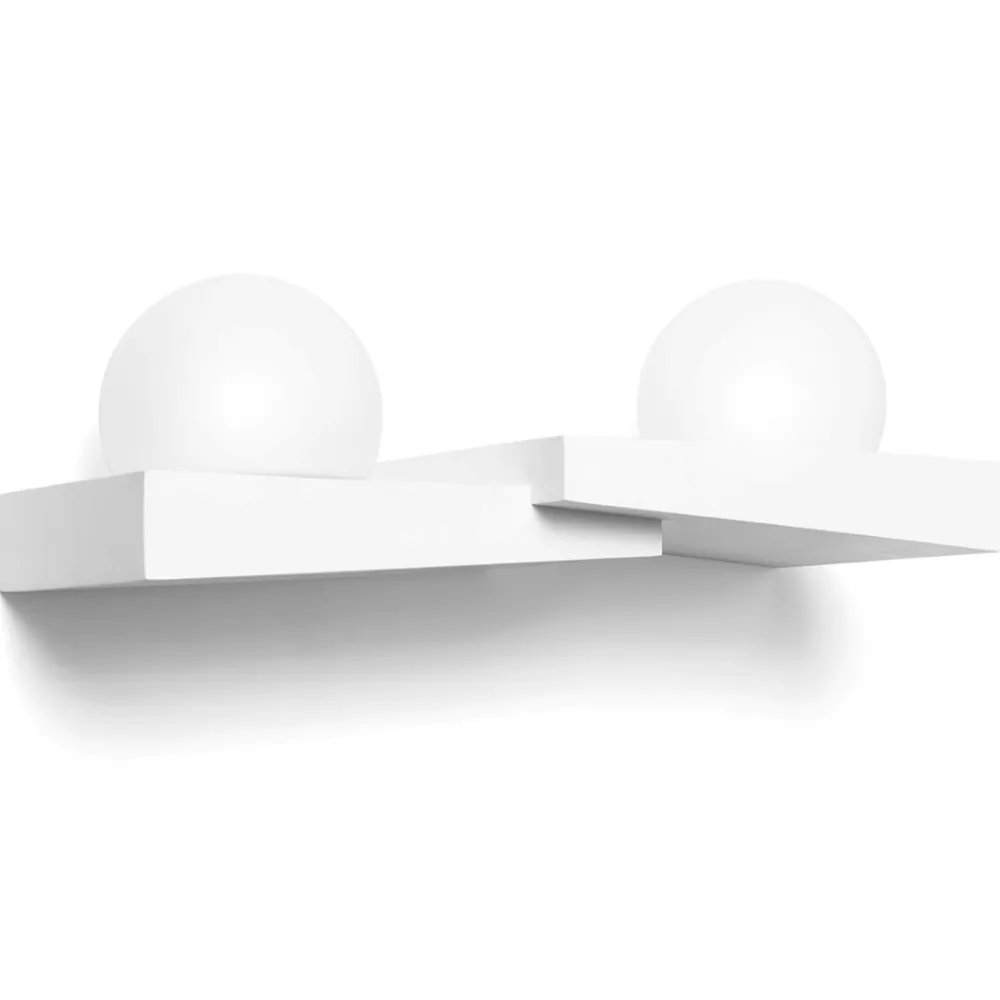 Applique Da Parete-Sforzin Illuminazione Applique cicladi sforzin in gesso bianco design moderna