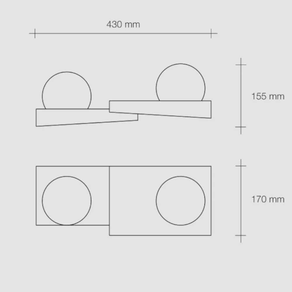 Applique Da Parete-Sforzin Illuminazione Applique cicladi sforzin in gesso bianco design moderna