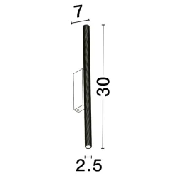 Applique Da Parete-Selezionato da Mazzolaluce Applique cilindro da parete rigato bianco led 11w 3000k