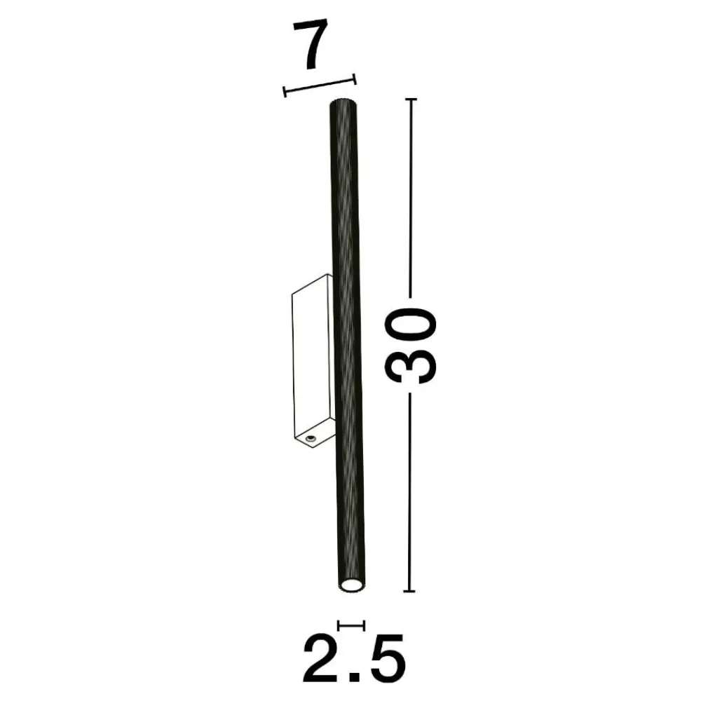 Applique Da Parete-Selezionato da Mazzolaluce Applique cilindro da parete rigato bianco led 11w 3000k